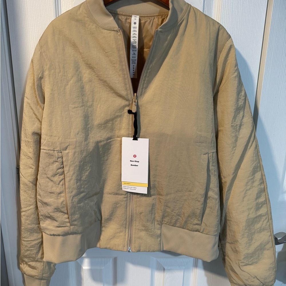 Lululemon Athletica Tan Bomber Jacket